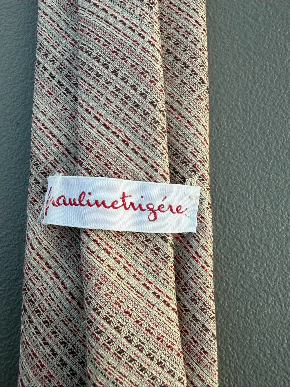 Haulinetrigere Men's Woven Pink Pattern Tie